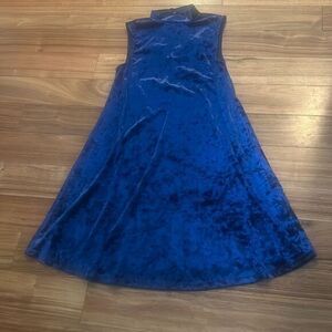 Modcloth Womens Blue Velvet Pure Luxe Sleeveless Babydoll Swing Mini Dress Small